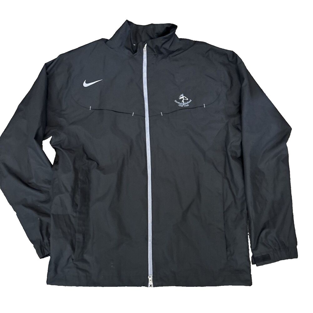 Nike Golf Storm Fit Large Black Zip Up Jacket  484151-010 Saratoga Golf Club